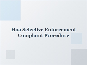 How to Report Unequal Hoa Rule Enforcement