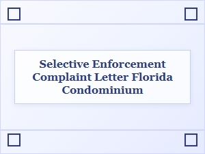 Requesting an Investigation Into Selective Enforcement