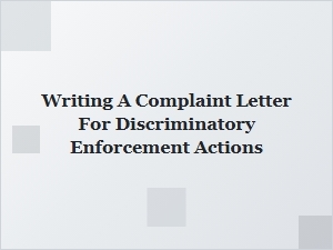 Complaint Letters for Selective Enforcement
